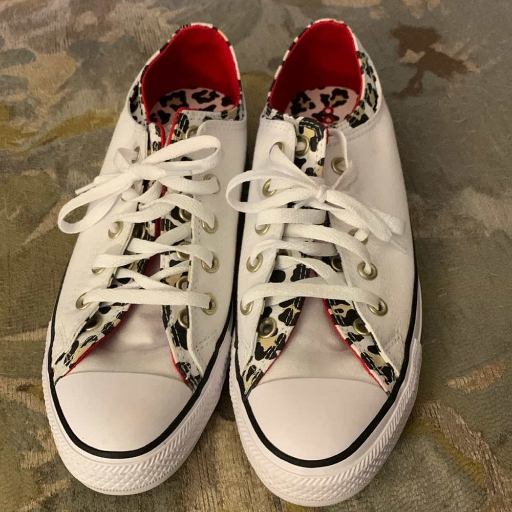 Converse All Star Chuck Taylor Double Tongue Leopard Low Size 10